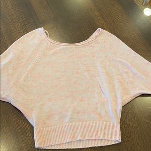 American Eagle Cropped Pink Sweater